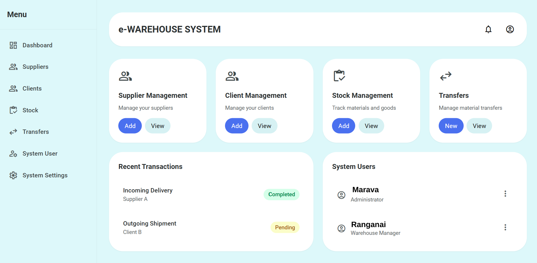 Logistics Dashboard
